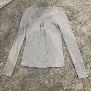 American eagle longsleeved Grey waffle shirt